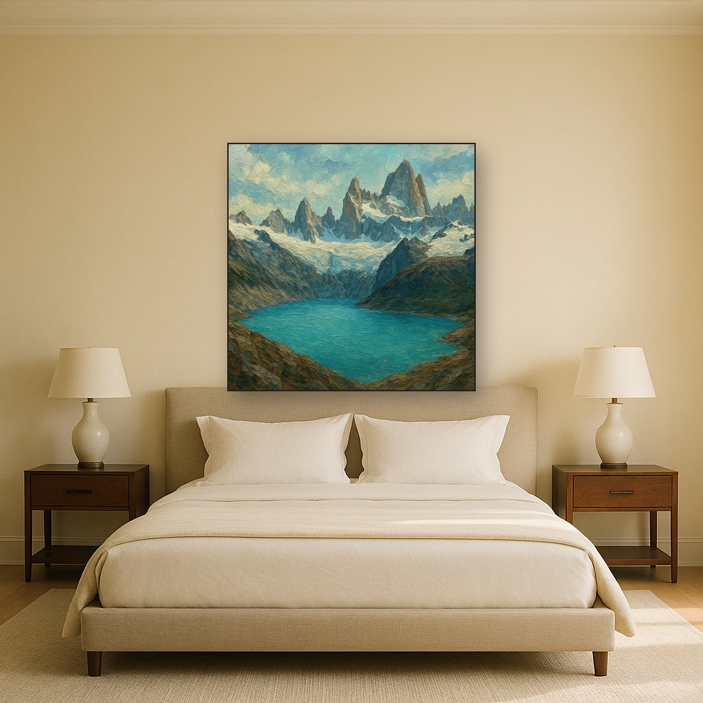 Patagonian Glacial Vista Landscape Oil Painting - View 3