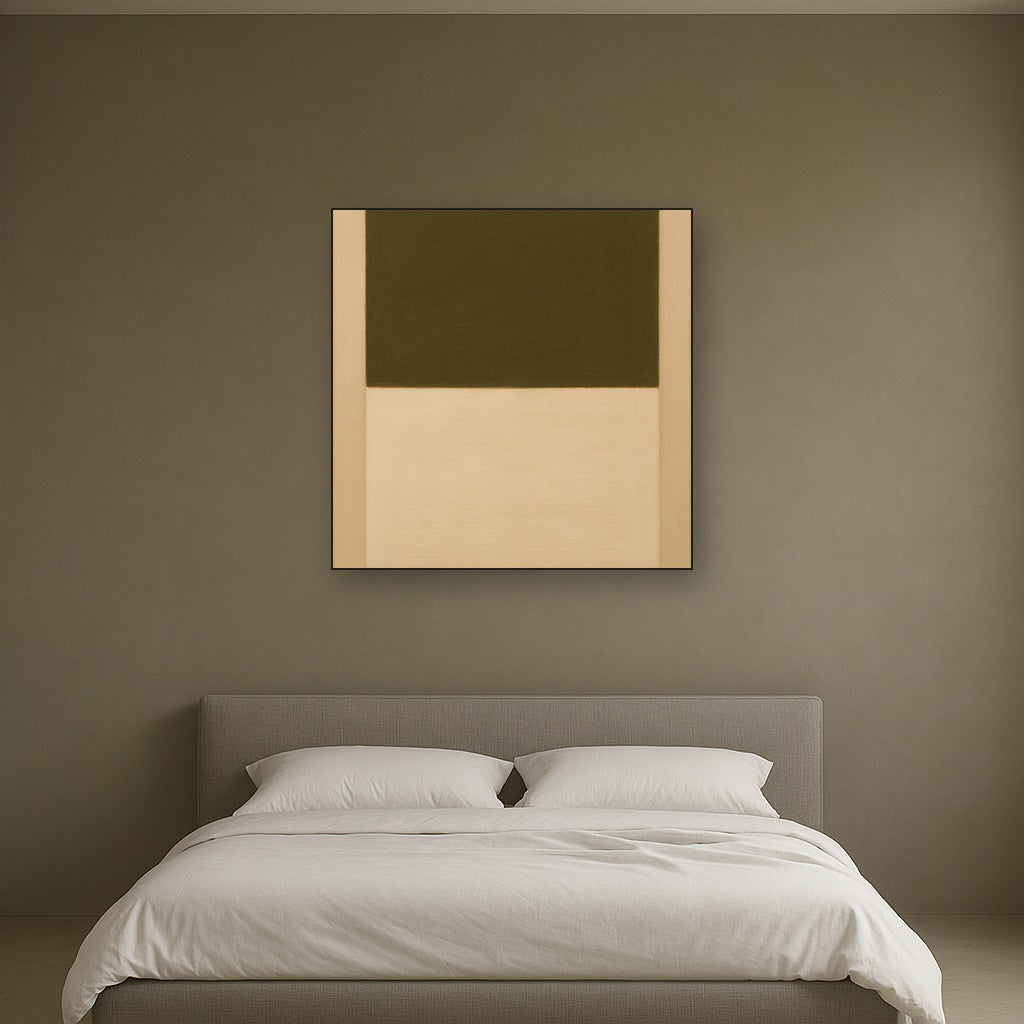 Sage Olive & Alabaster Balance No. 3 - Modern Fine Art Oil Painting - View 3