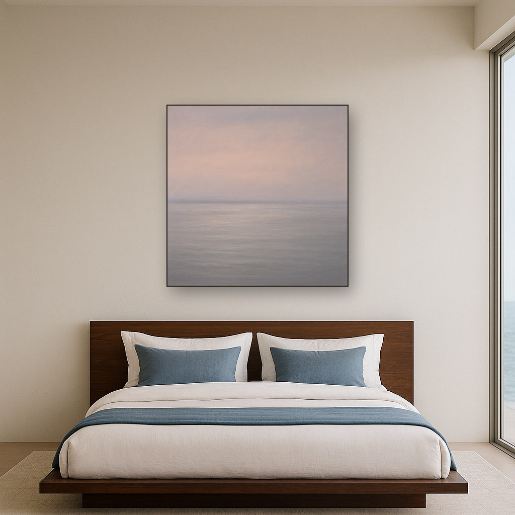 Monochrome Ocean Silence No. 5 - Modern Fine Art Oil Painting - View 3