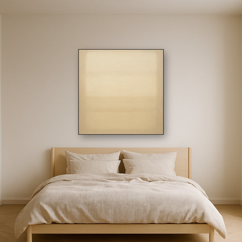 Oatmeal White & Pale Alabaster Monochrome Study No. 26 Oil Painting - View 3