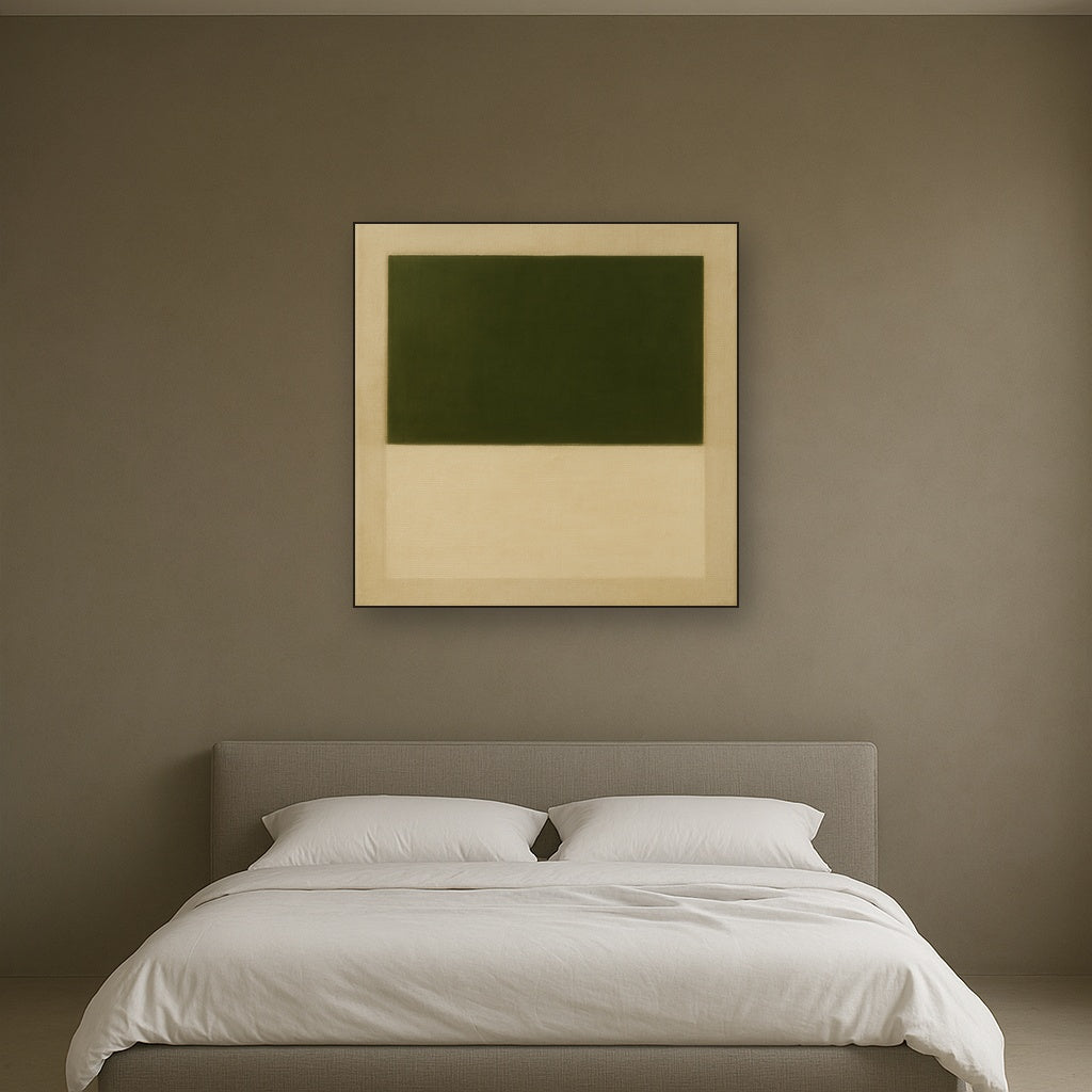 Sage Olive & Alabaster Balance No. 3 - Modern Fine Art Oil Painting - View 3