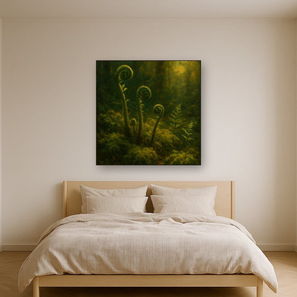 Forest Ferns & Mossy Woodland Herbarium No. 13 Fine Art Oil Painting - View 3