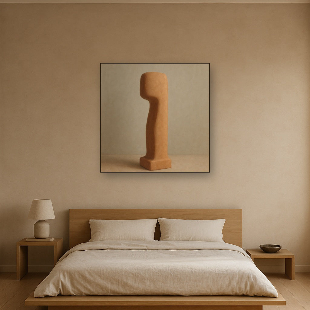 Sculpted Clay Monolith No. 7 - Modern Fine Art Oil Painting - View 3