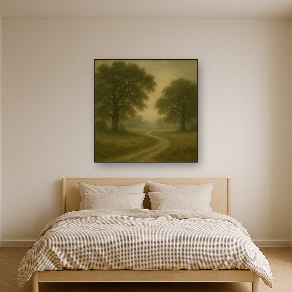 Misty English Countryside Lane No. 2 Oil Painting - View 3