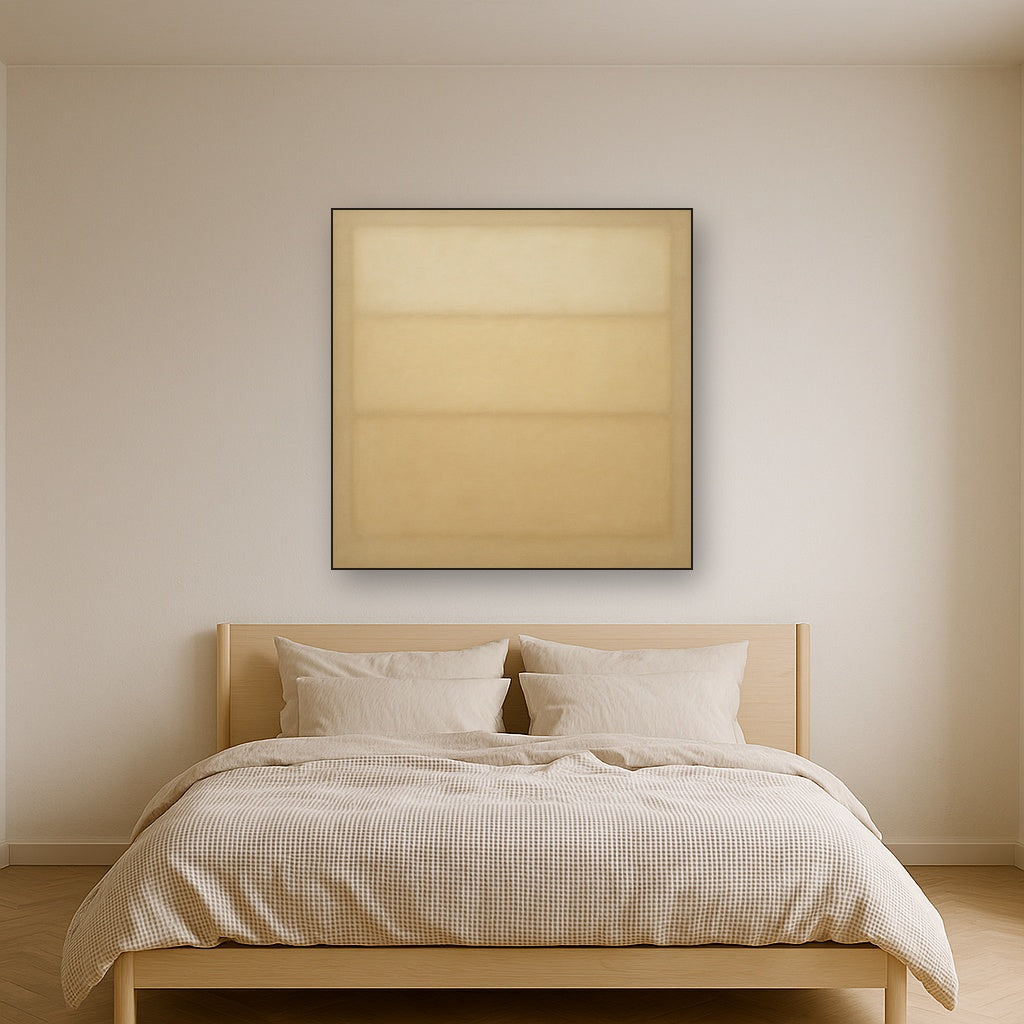 Oatmeal White & Pale Alabaster Monochrome Study No. 7 Oil Painting - View 3