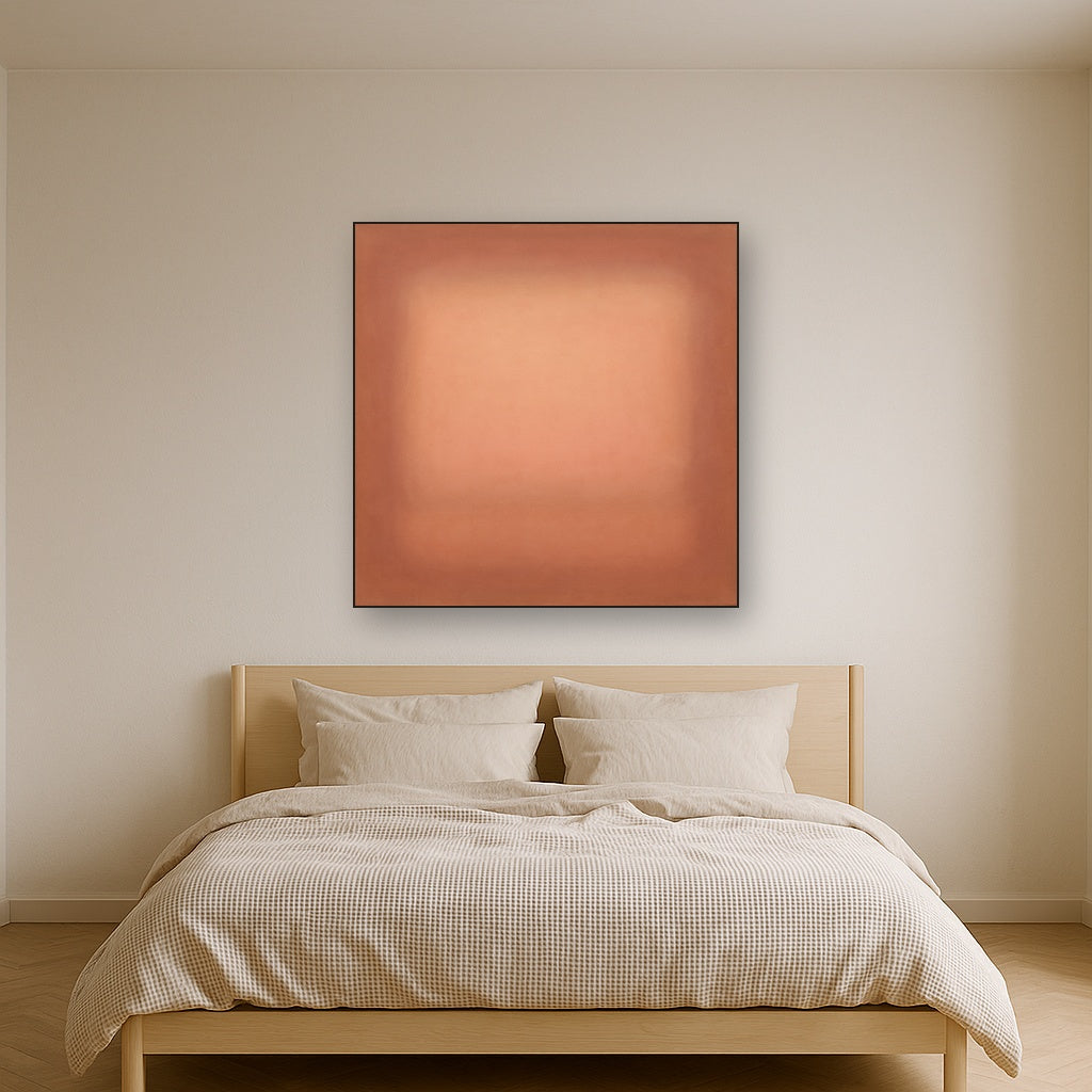 Blush Rose & Dusky Terracotta Ambient Glow No. 30 Oil Painting - View 3