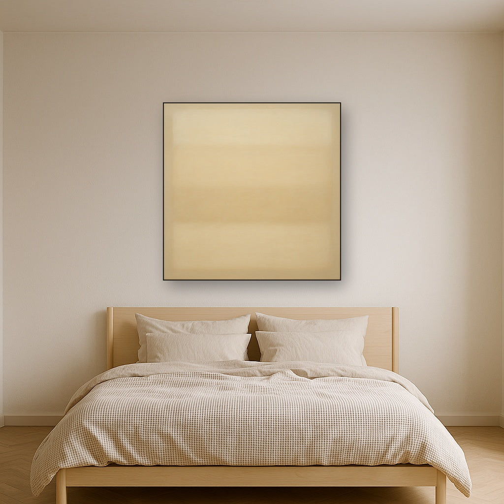 Oatmeal White & Pale Alabaster Monochrome Study No. 3 Oil Painting - View 3