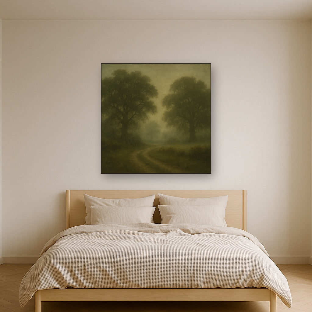 Misty English Countryside Lane No. 9 Oil Painting - View 3