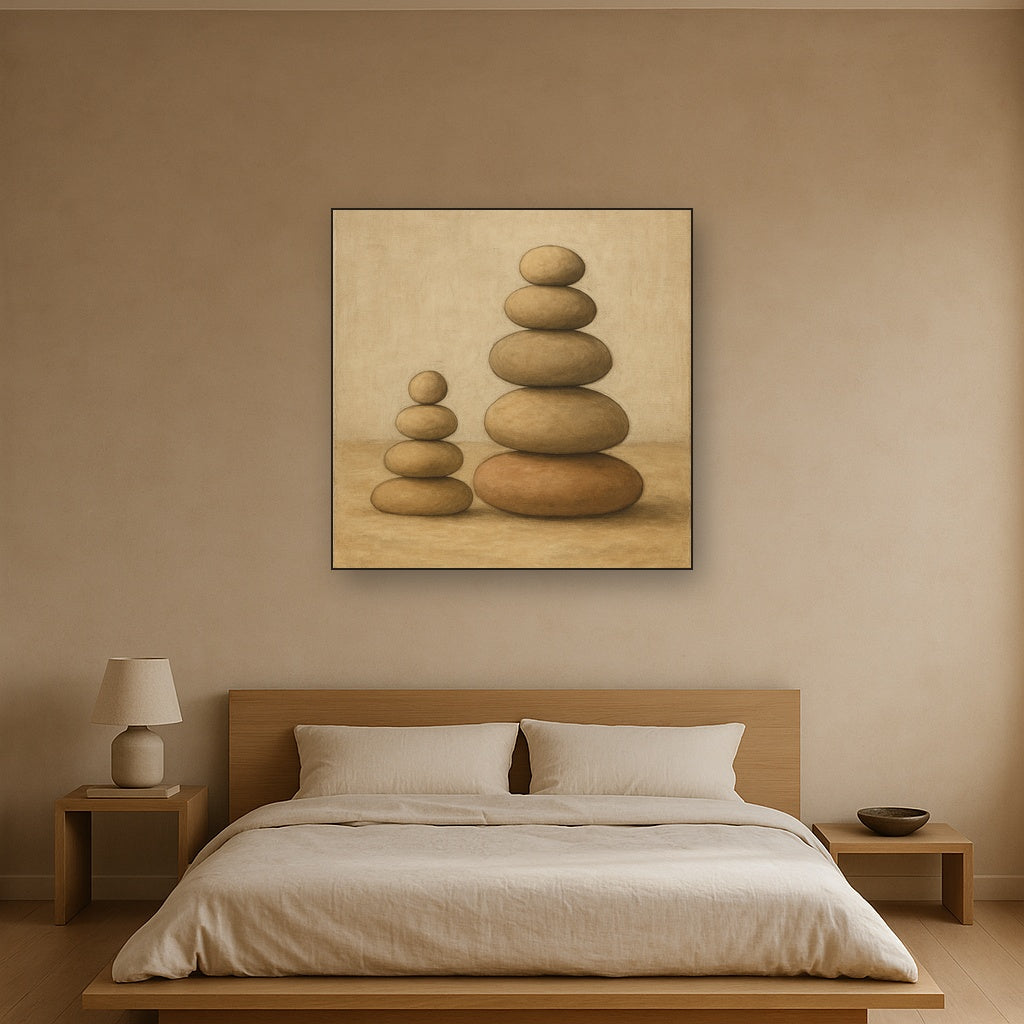 Organic Pebble Contours No. 3 - Modern Fine Art Oil Painting - View 3
