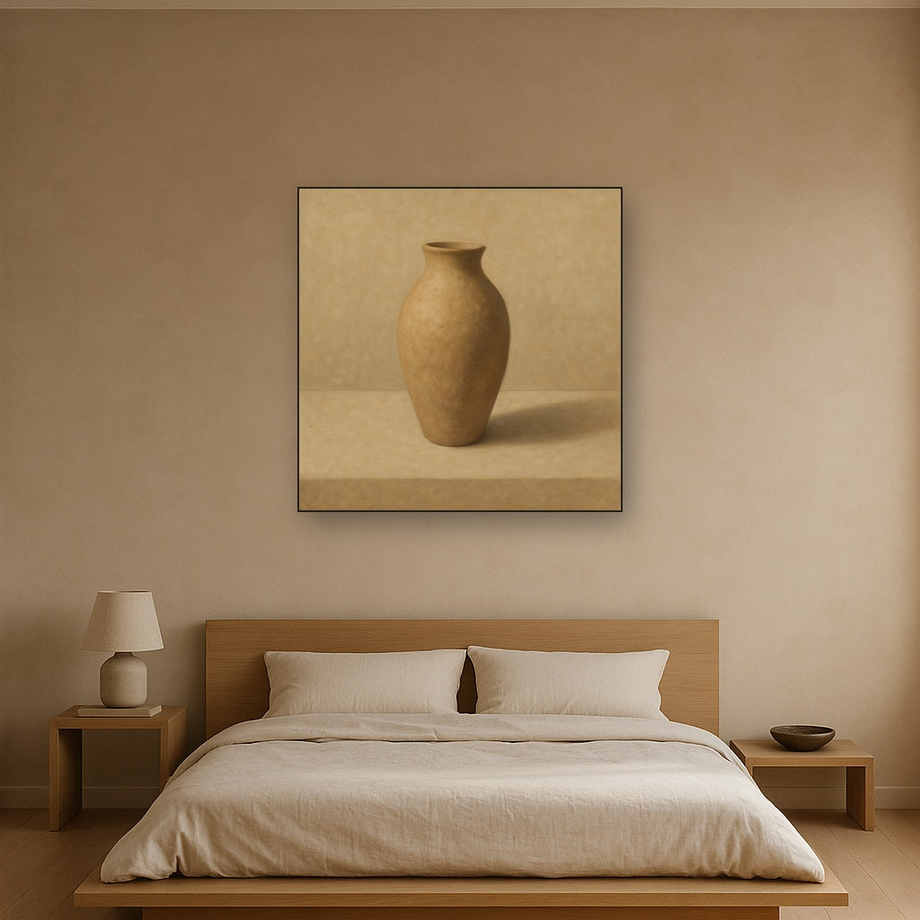 Organic Clay Vessel & Solitary Shadow No. 18 Oil Painting - View 3
