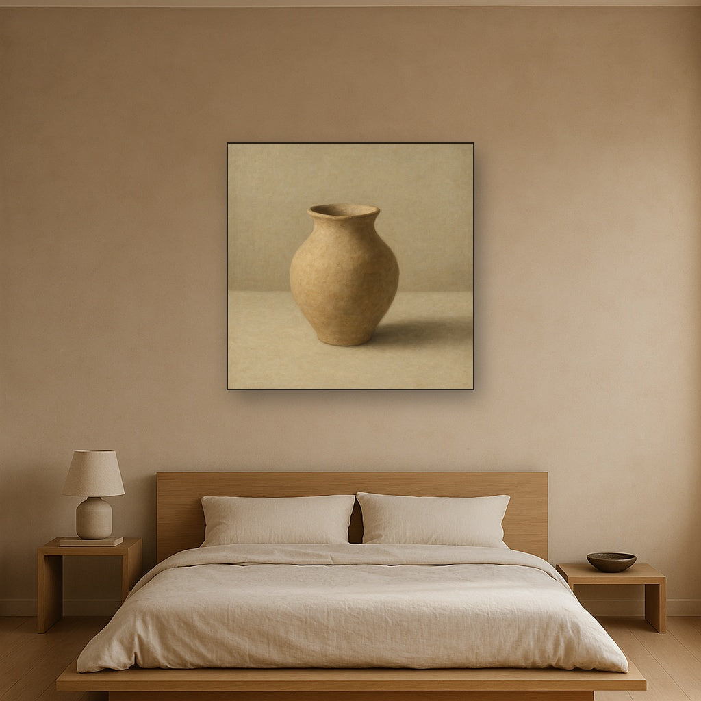 Organic Clay Vessel & Solitary Shadow No. 24 Oil Painting - View 3