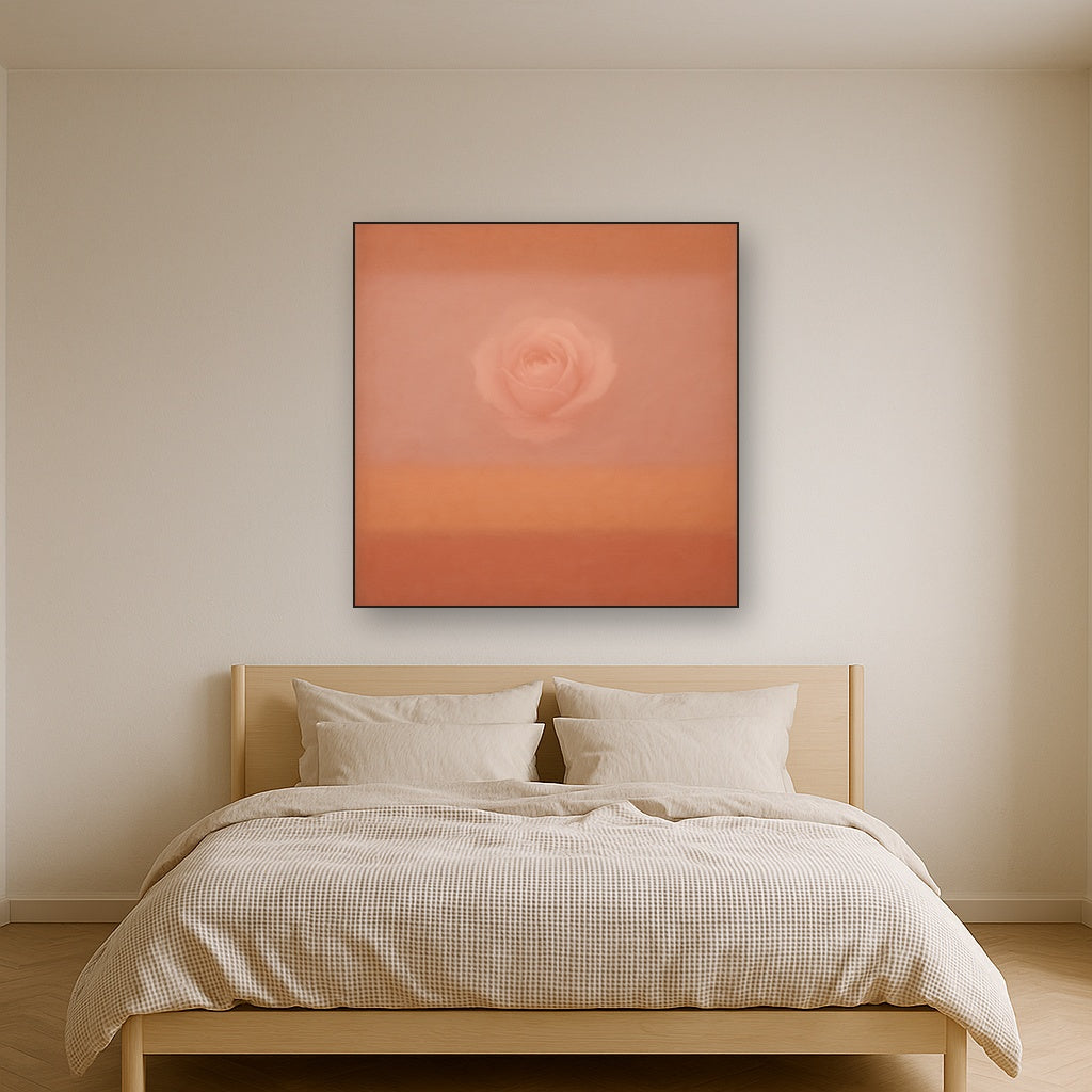 Blush Rose & Dusky Terracotta Ambient Glow No. 22 Oil Painting - View 3