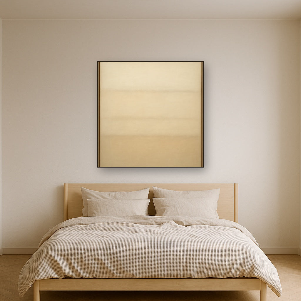 Oatmeal White & Pale Alabaster Monochrome Study No. 9 Oil Painting - View 3