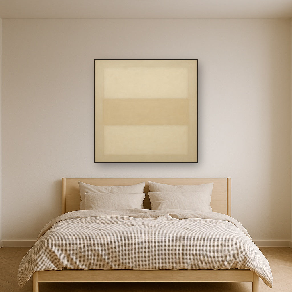Oatmeal White & Pale Alabaster Monochrome Study No. 19 Oil Painting - View 3