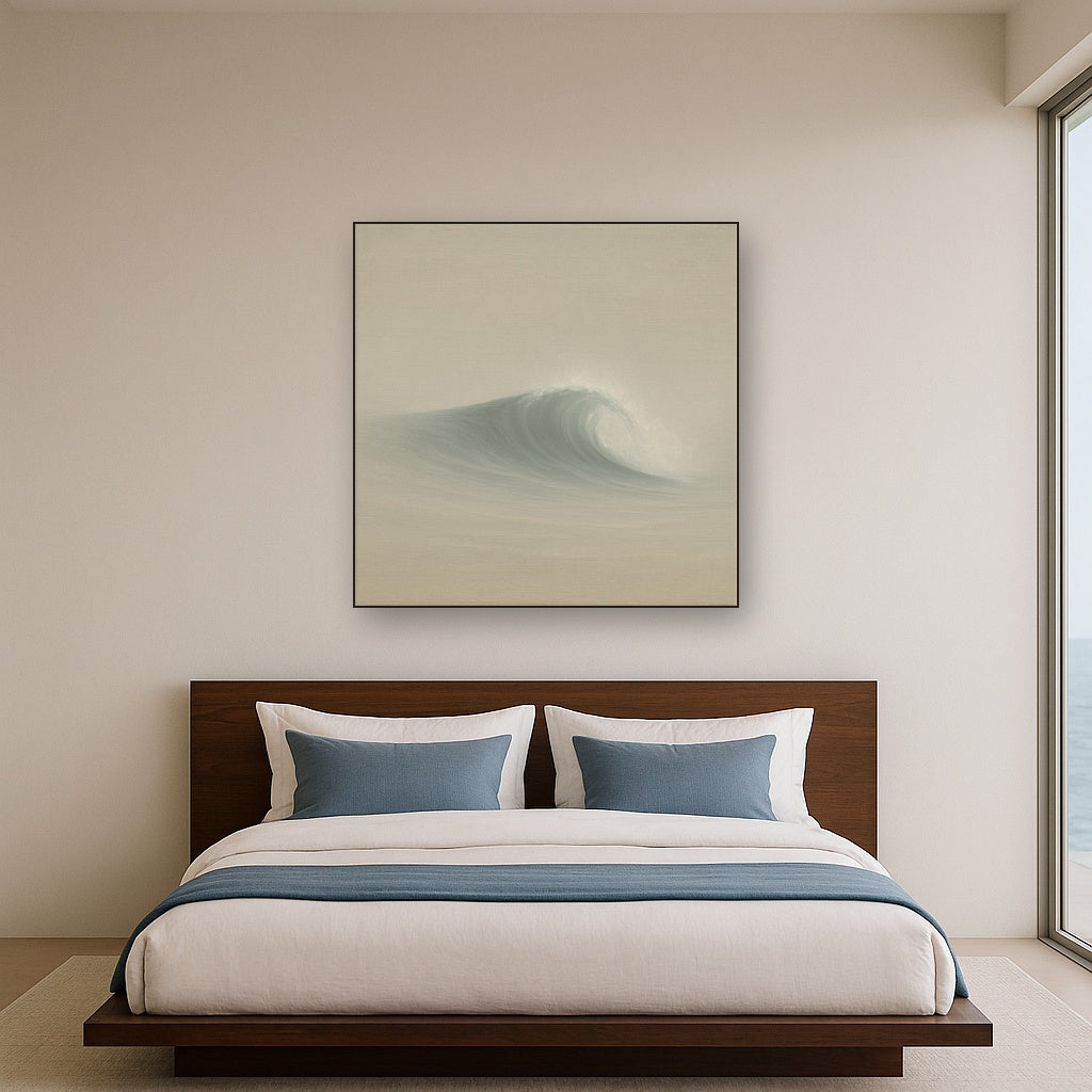 Single Wave Crest in Morning Light No. 4 - Modern Fine Art Oil Painting - View 3