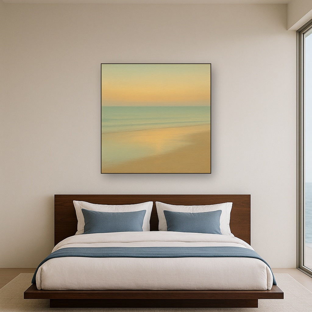 Golden Hour Surf Reflection No. 8 - Modern Fine Art Oil Painting - View 3