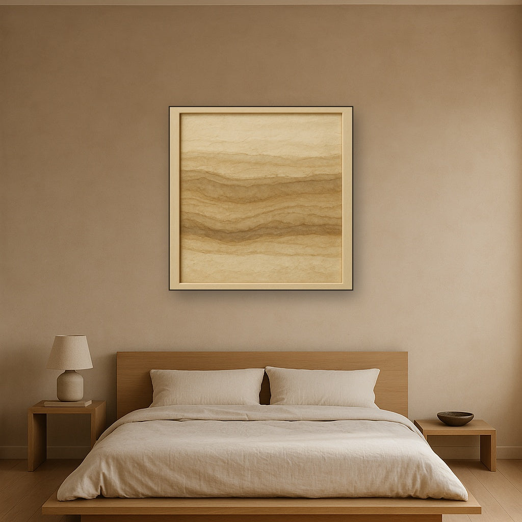 Weathered Mineral Sediments in Warm Ecru No. 3 Oil Painting - View 3