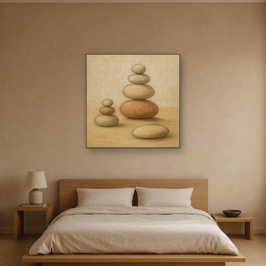 Organic Pebble Contours No. 3 - Modern Fine Art Oil Painting - View 3