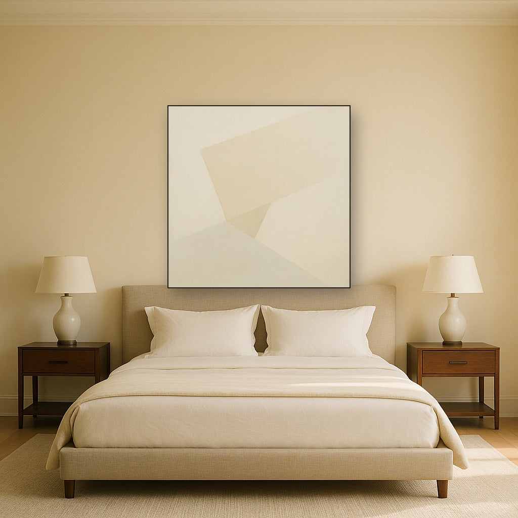 Architectural Stucco Geometry No. 3 - Modern Fine Art Oil Painting - View 3