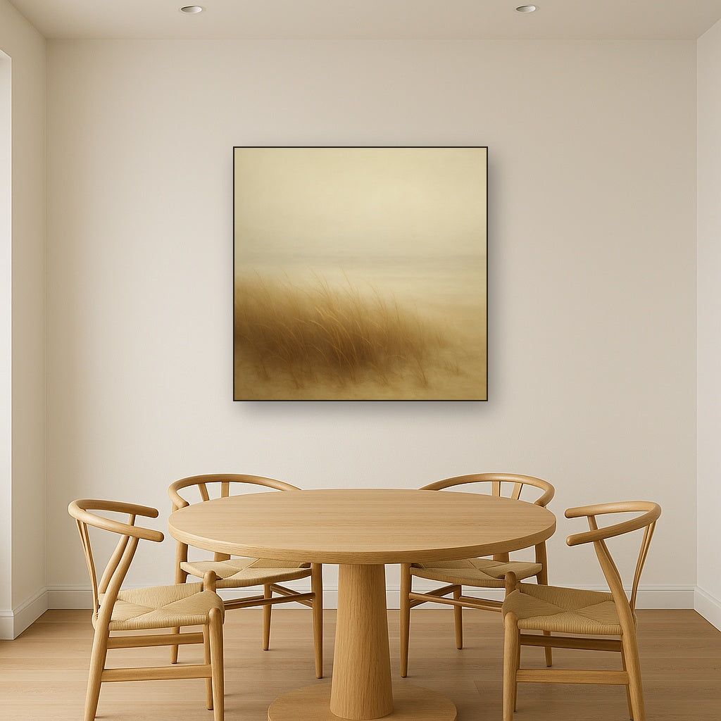 Silent Dune Grass in November Sea Fog No. 17 Oil Painting - View 4