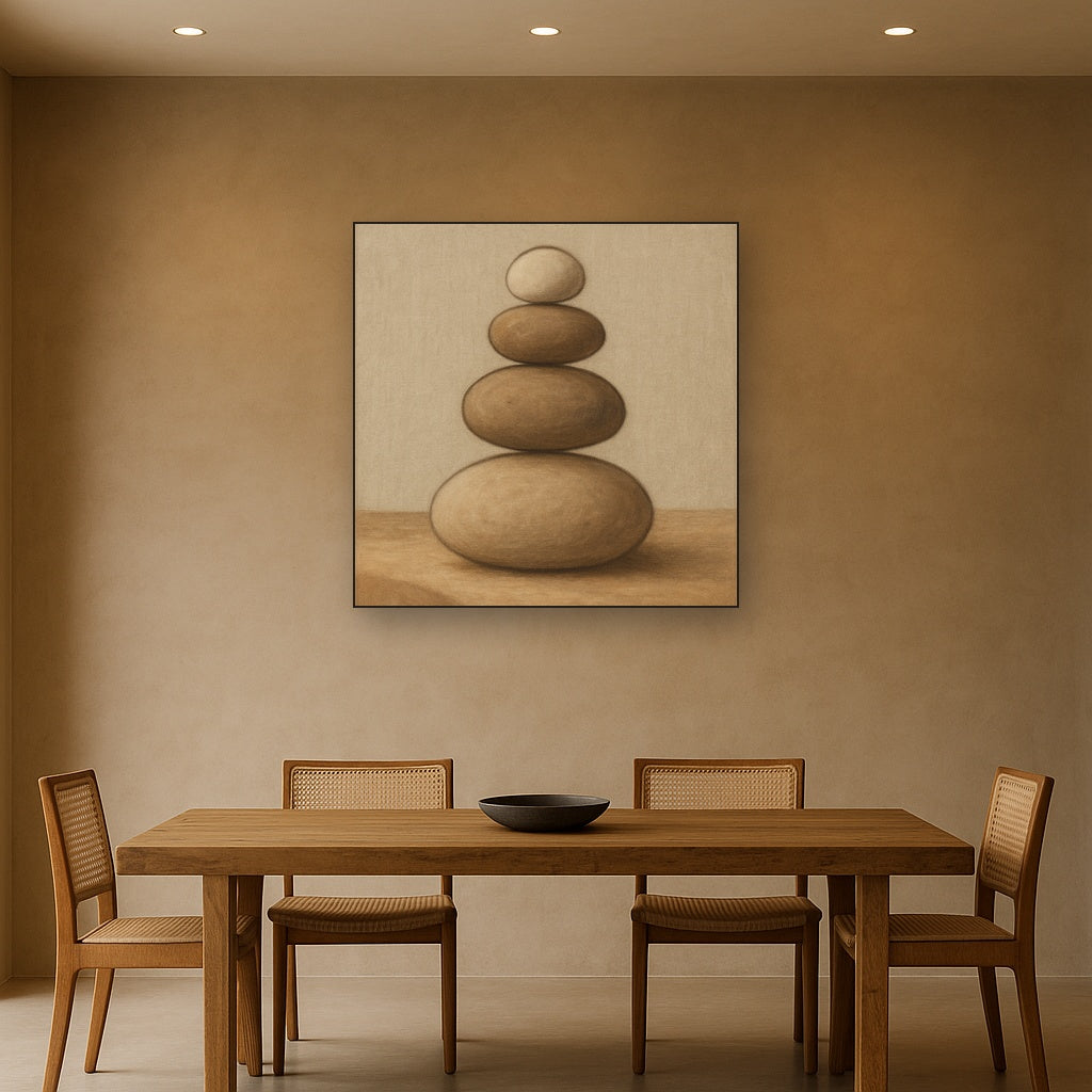 Organic Pebble Contours No. 3 - Modern Fine Art Oil Painting - View 4