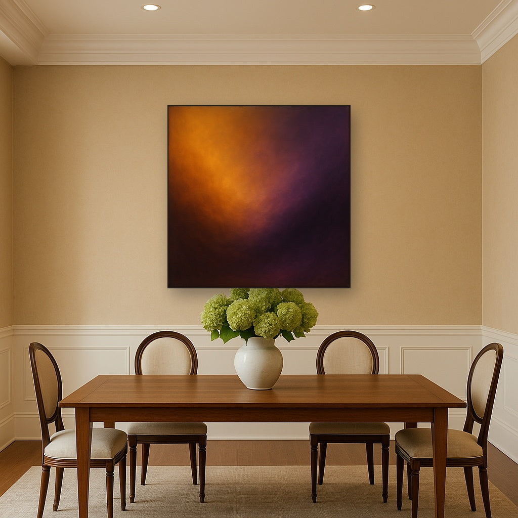 Burnt Amber & Velvet Amethyst Atmosphere No. 13 Oil Painting - View 4