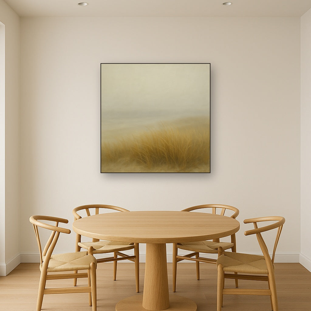 Silent Dune Grass in November Sea Fog No. 4 Oil Painting - View 4