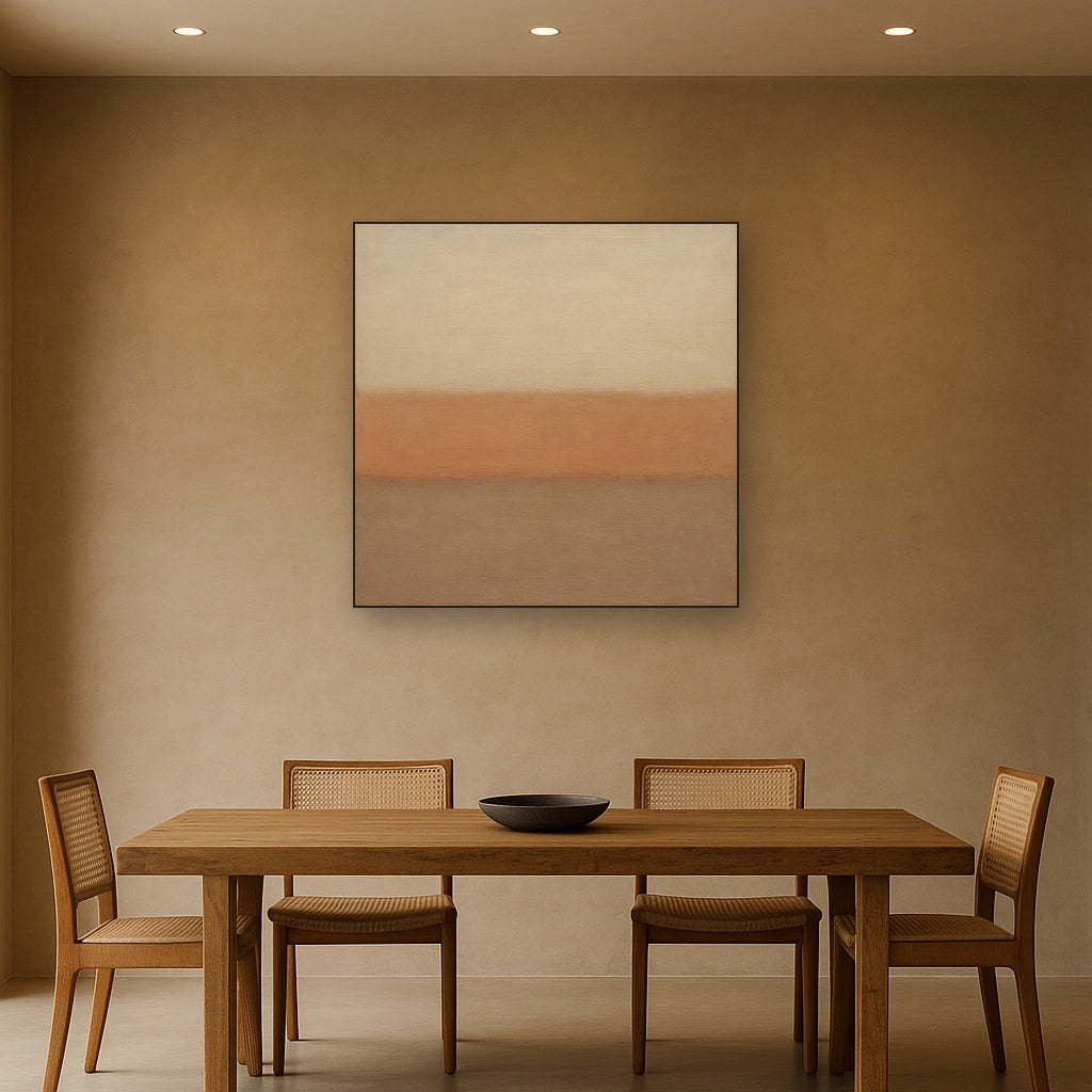 Aged Plaster & Sand Horizon No. 2 - Modern Fine Art Oil Painting - View 4