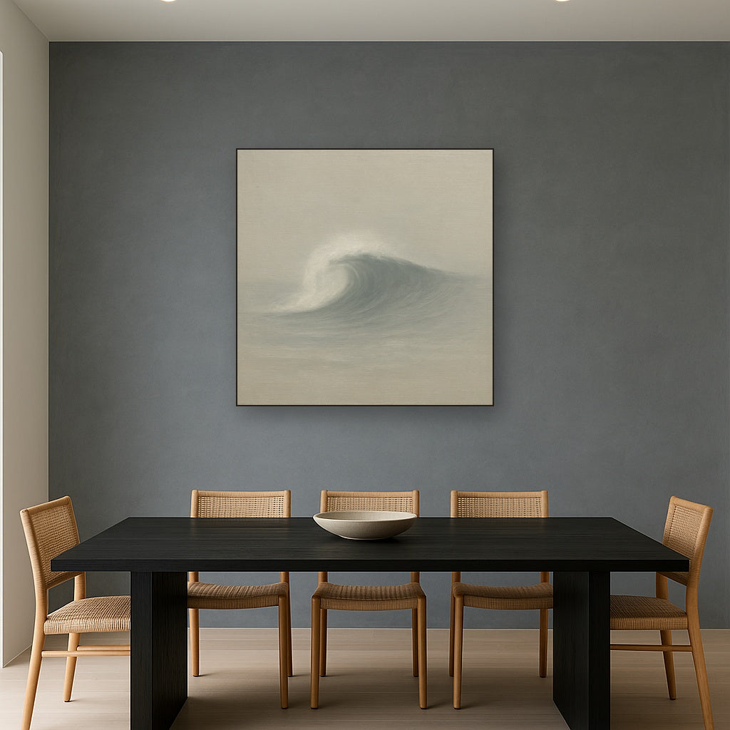 Single Wave Crest in Morning Light No. 4 - Modern Fine Art Oil Painting - View 4