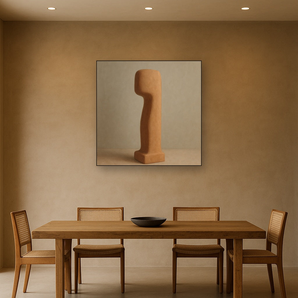 Sculpted Clay Monolith No. 7 - Modern Fine Art Oil Painting - View 4