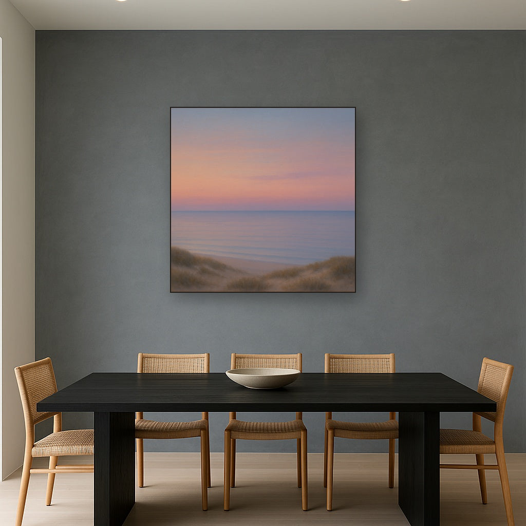 Pastel Dusk Horizon over Calm Atlantic Waters No. 20 Oil Painting - View 4
