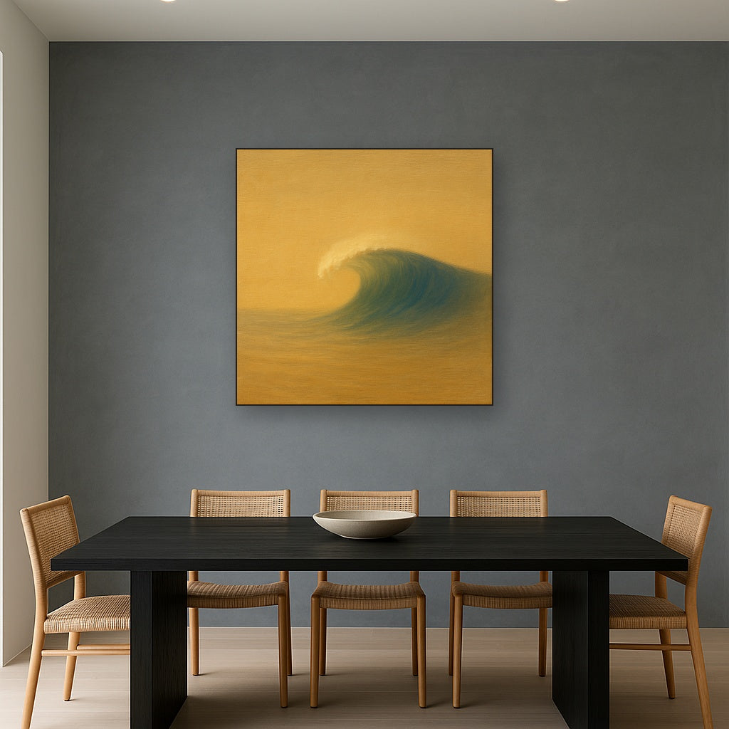 Single Wave Crest in Morning Light No. 4 - Modern Fine Art Oil Painting - View 4