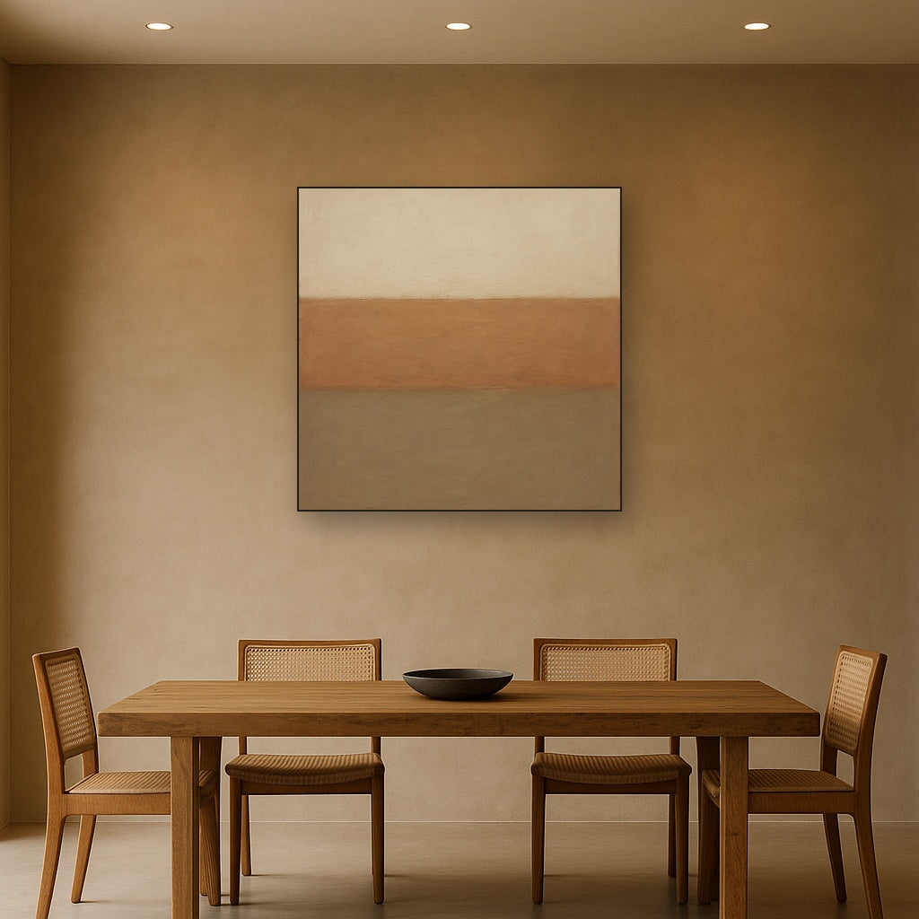 Aged Plaster & Sand Horizon No. 2 - Modern Fine Art Oil Painting - View 4