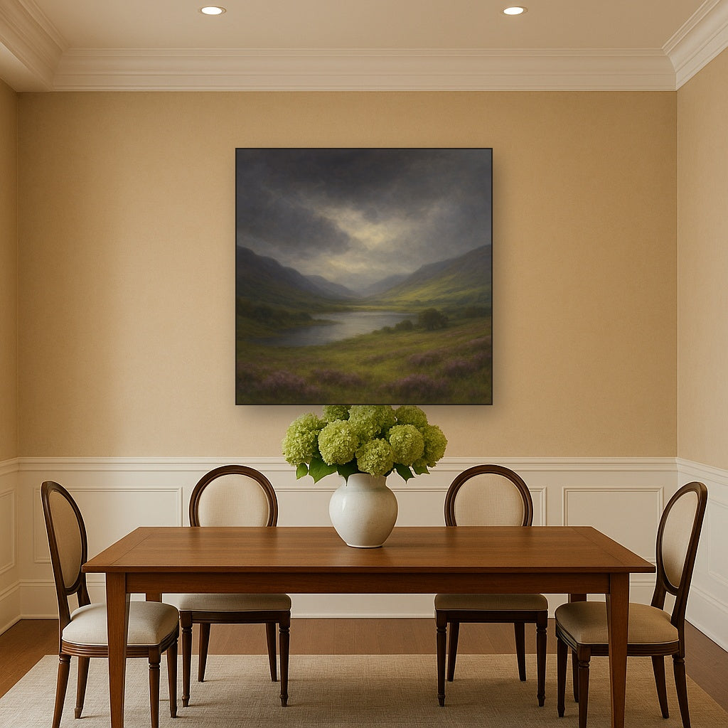 Highland Valley Storm Clearing No. 9 Oil Painting - View 4