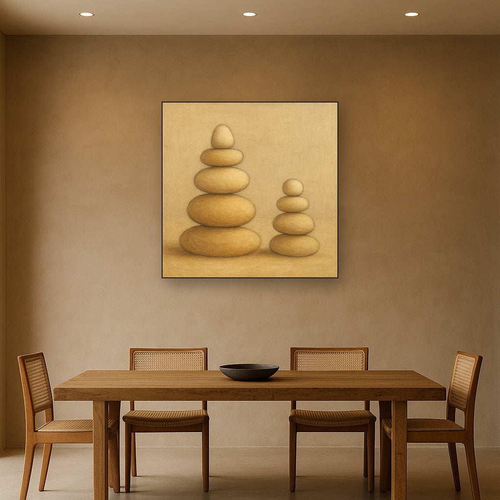 Organic Pebble Contours No. 3 - Modern Fine Art Oil Painting - View 4