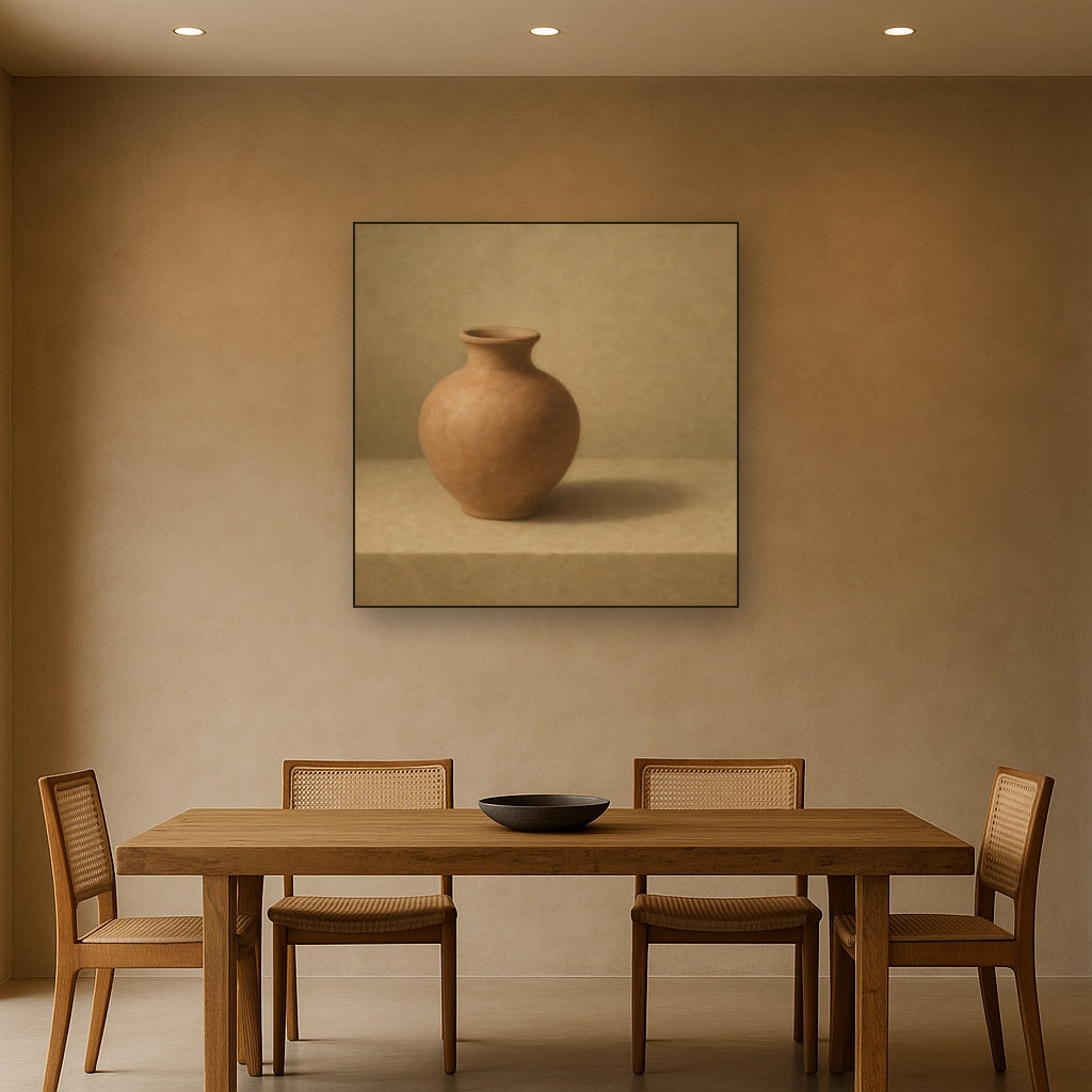 Organic Clay Vessel & Solitary Shadow No. 2 Oil Painting - View 4