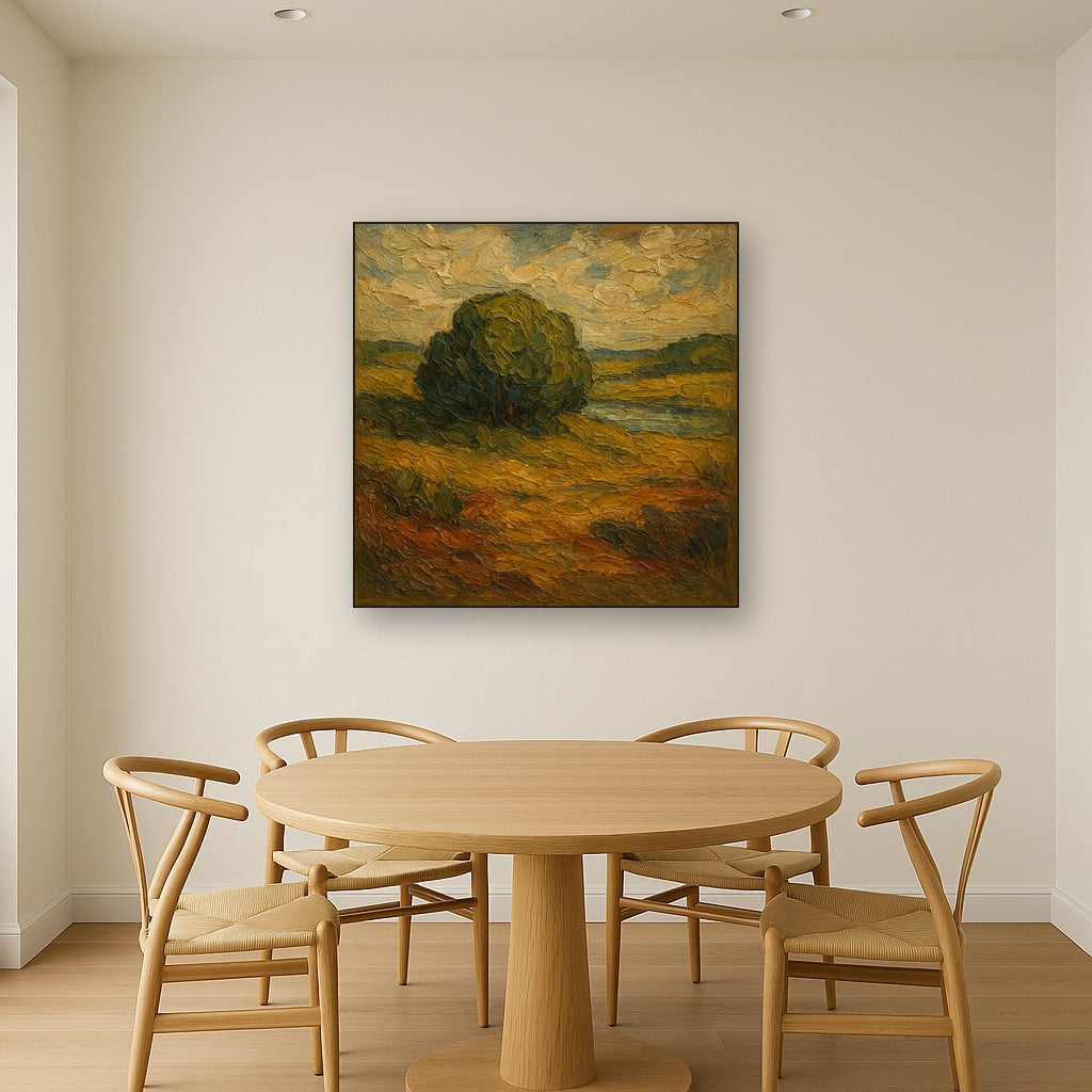 Draped Fabric & Form Figurative Oil Painting - Styled in Elegant Dining Room