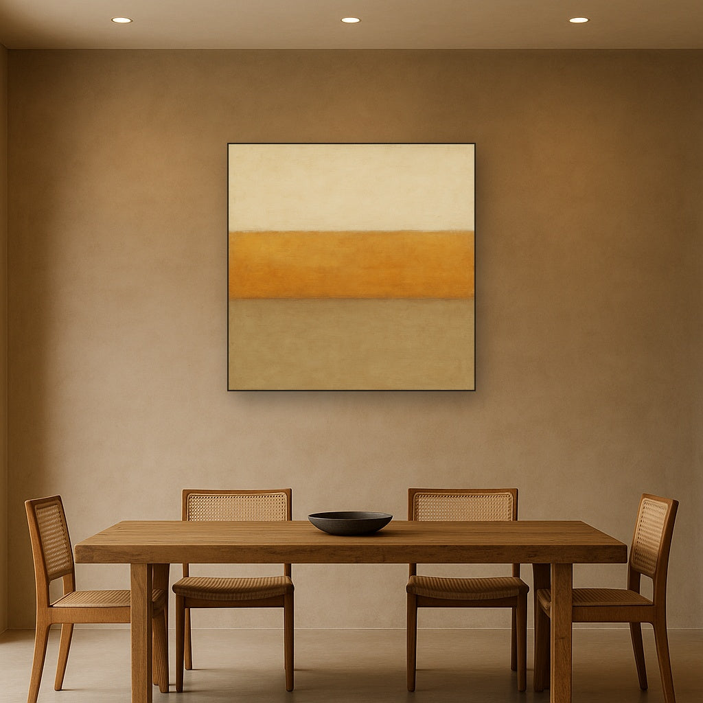 Aged Plaster & Sand Horizon No. 2 - Modern Fine Art Oil Painting - View 4
