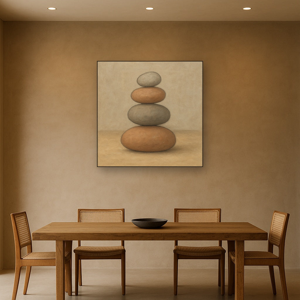 Organic Pebble Contours No. 3 - Modern Fine Art Oil Painting - View 4
