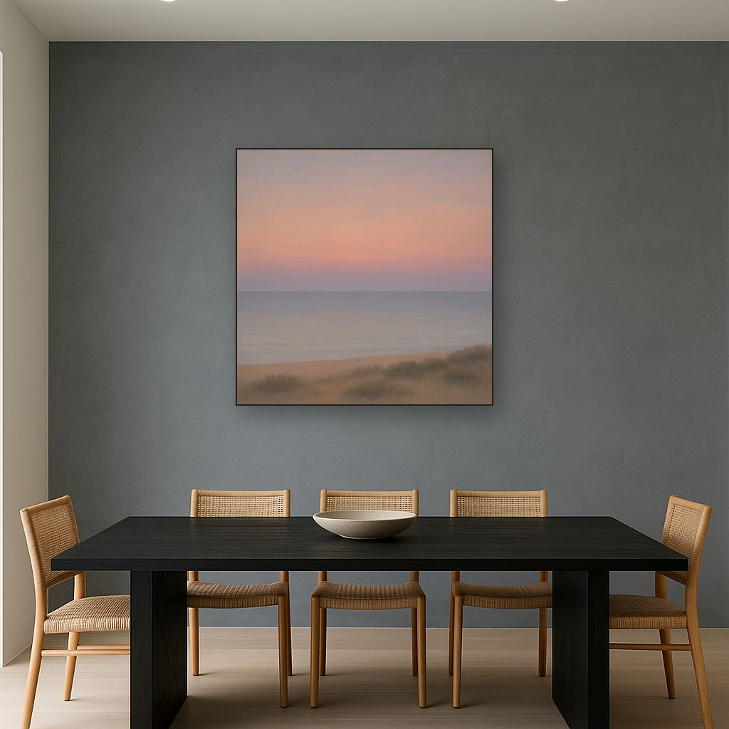 Pastel Dusk Horizon over Calm Atlantic Waters No. 8 Oil Painting - View 4
