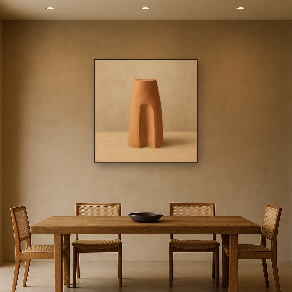 Sculpted Clay Monolith No. 7 - Modern Fine Art Oil Painting - View 4