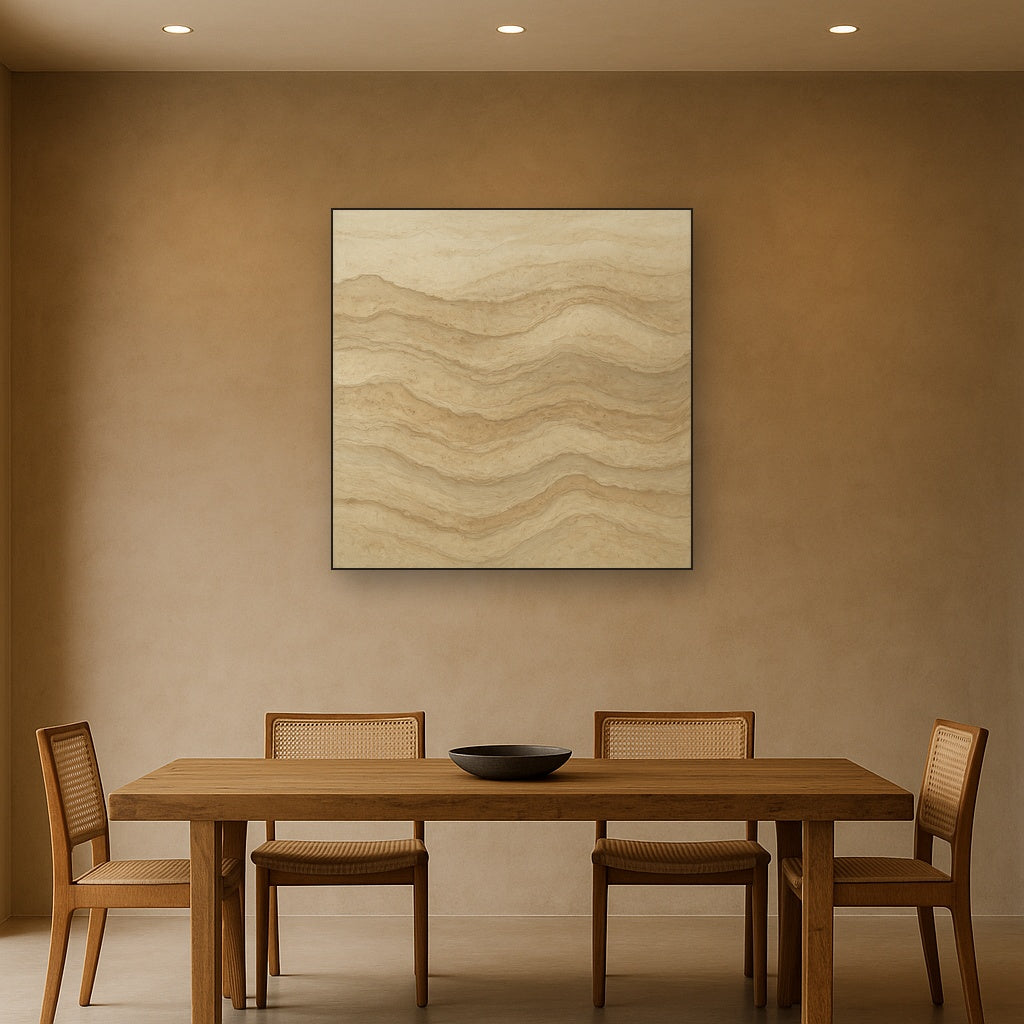 Weathered Mineral Sediments in Warm Ecru No. 6 Oil Painting - View 4