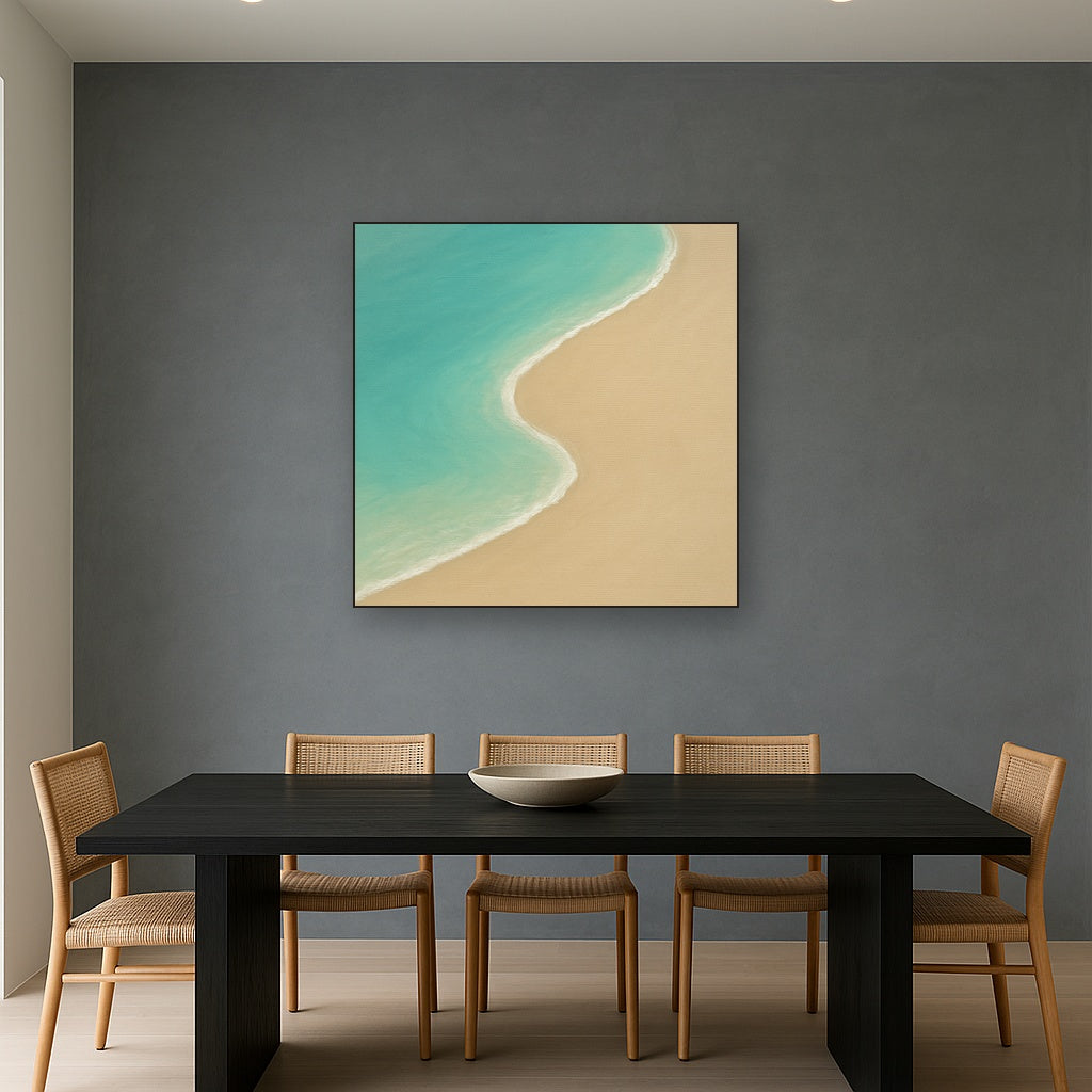 Calm Tide Line & Sand Drift No. 2 - Modern Fine Art Oil Painting - View 4