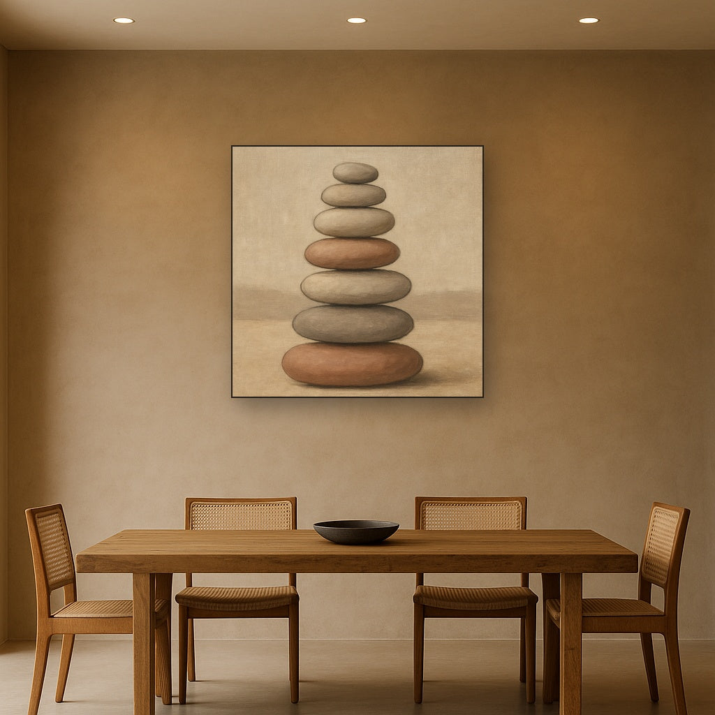 Organic Pebble Contours No. 3 - Modern Fine Art Oil Painting - View 4