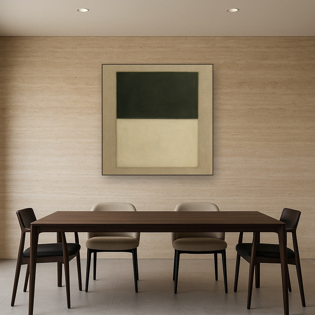 Sage Olive & Alabaster Balance No. 3 - Modern Fine Art Oil Painting - View 4