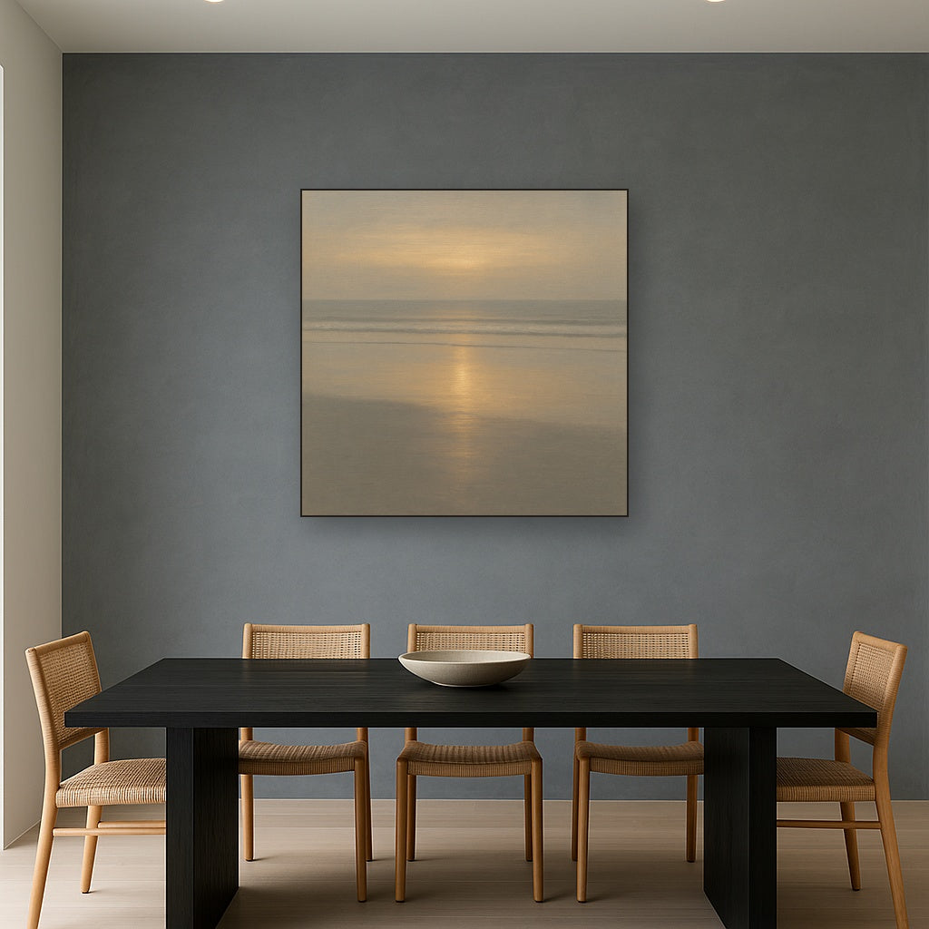 Golden Hour Surf Reflection No. 8 - Modern Fine Art Oil Painting - View 4