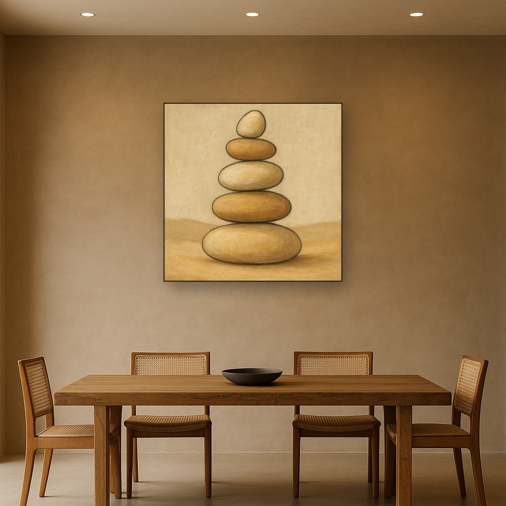 Organic Pebble Contours No. 3 - Modern Fine Art Oil Painting - View 4