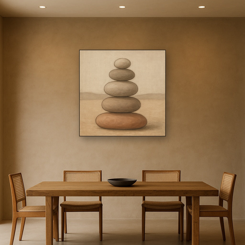 Organic Pebble Contours No. 3 - Modern Fine Art Oil Painting - View 4