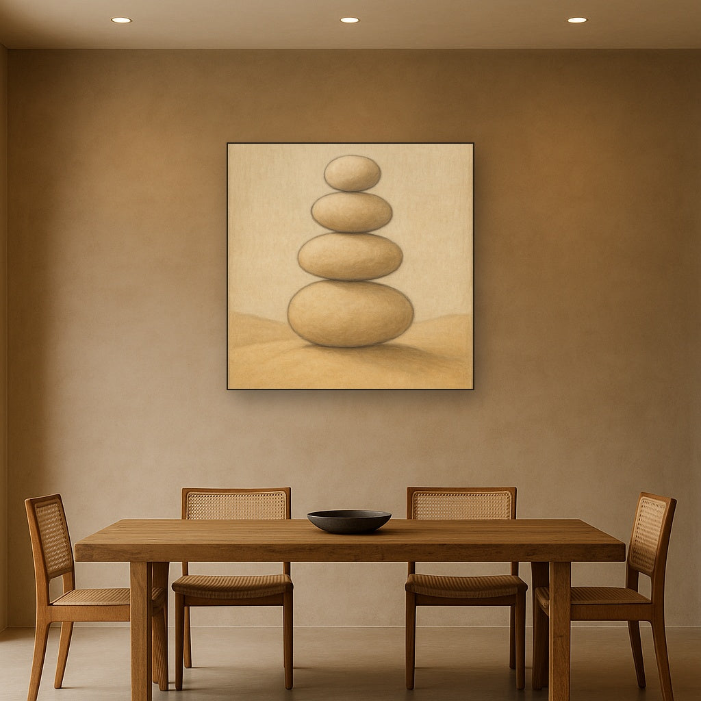 Organic Pebble Contours No. 3 - Modern Fine Art Oil Painting - View 4
