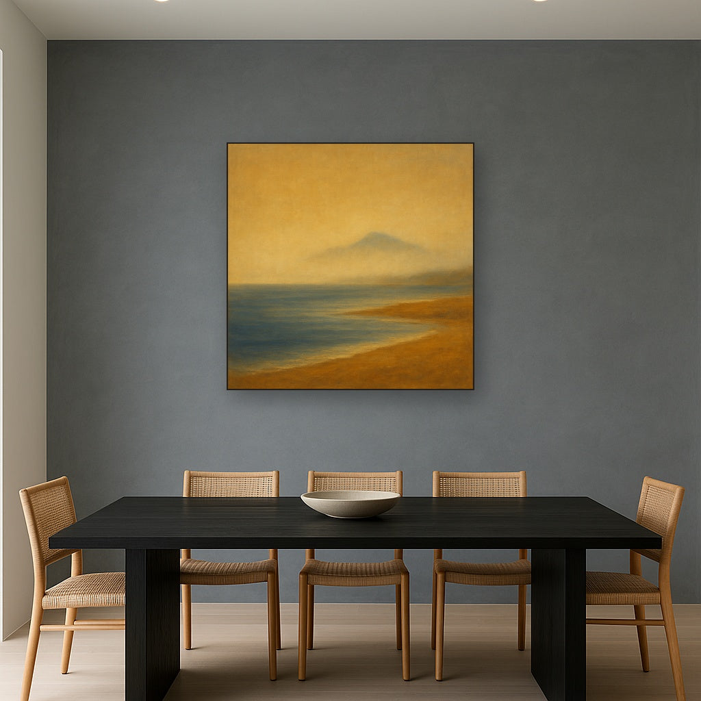 Misty Fjord & Low Clouds No. 7 - Modern Fine Art Oil Painting - View 4
